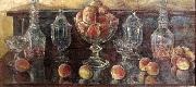Childe Hassam Still Life with Peaches and Old Glass painting